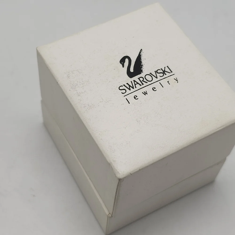 New In Box SWAROVSKI Crystal Stone Gold Plate Yellow Enamel Size 6 1/2 Ring